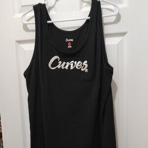 Curves Logo Tank Top. Black 3X.